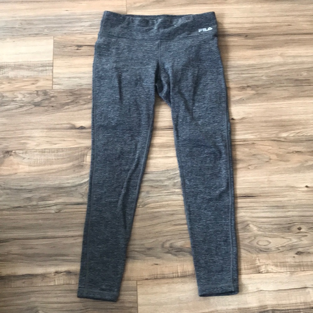 Gray Fila leggings, lined.